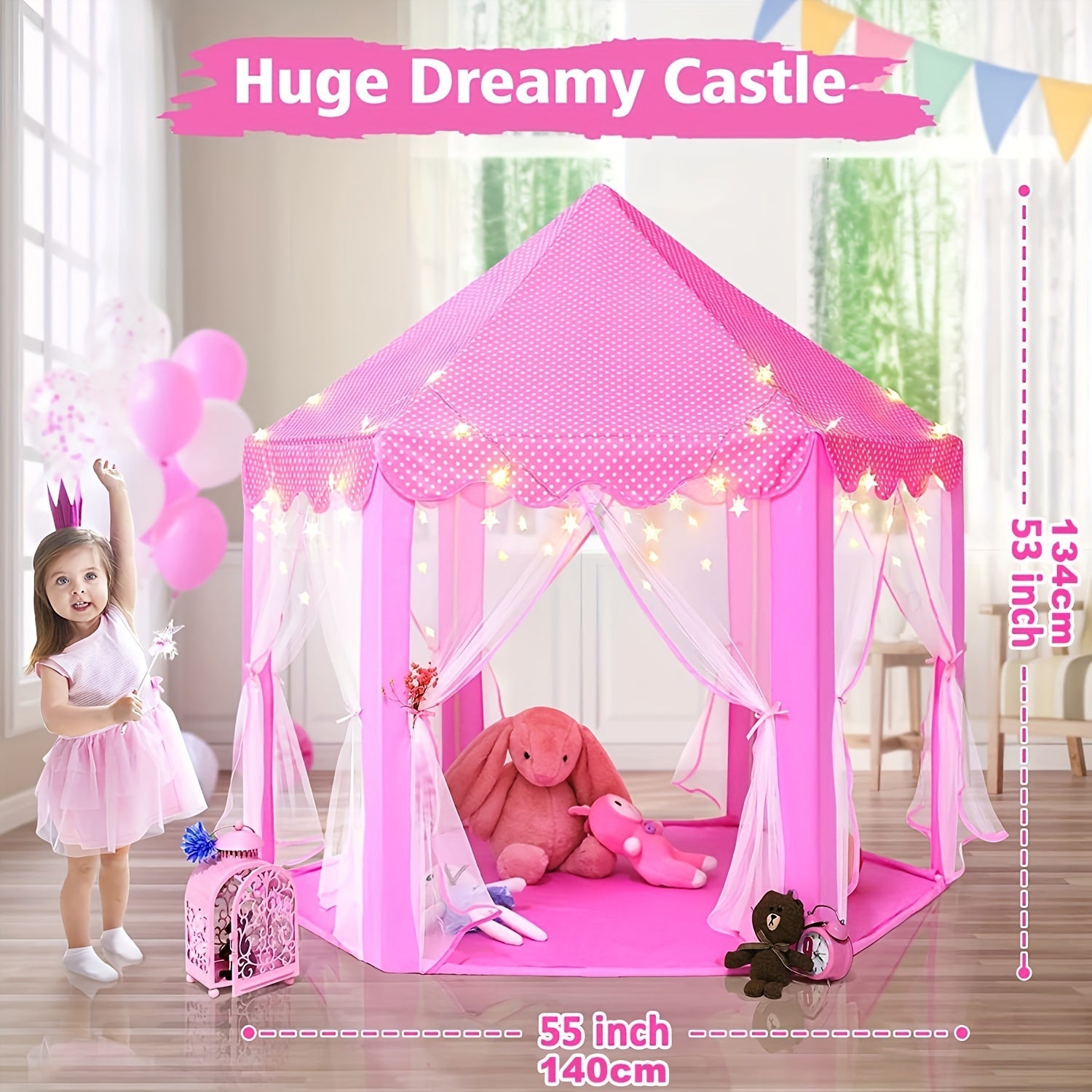 Tenda da Gioco da Sogno Castello - Mondo Magico per Bambini con Luci