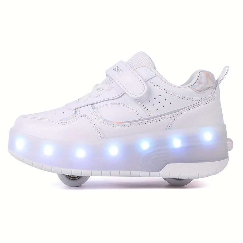 GlowRiders Roller Sneakers - Per Bambini con Spettacolo di Luce