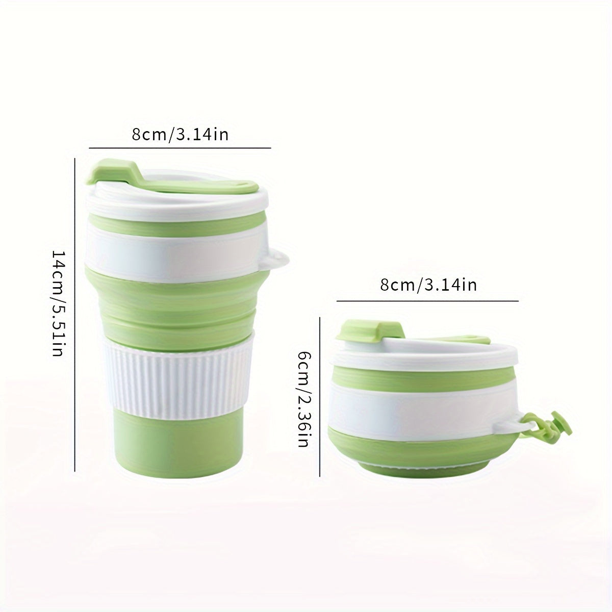 Bicchiere da Viaggio Pieghevole – Sostenibile e Compatto per Campeggio e Viaggi