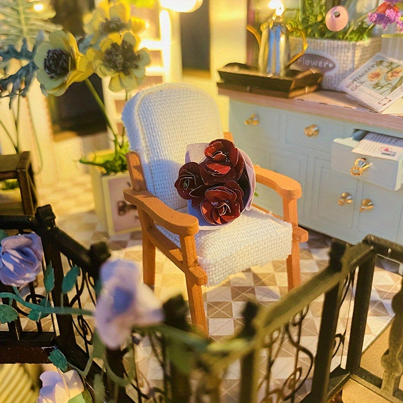 Casa Miniatura DIY con Illuminazione – Puzzle 3D Fatti a Mano per Decorazione Creativa