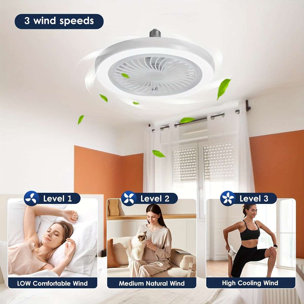 Lampada Ventilatore LED Smart – Dimmerabile e Silenziosa