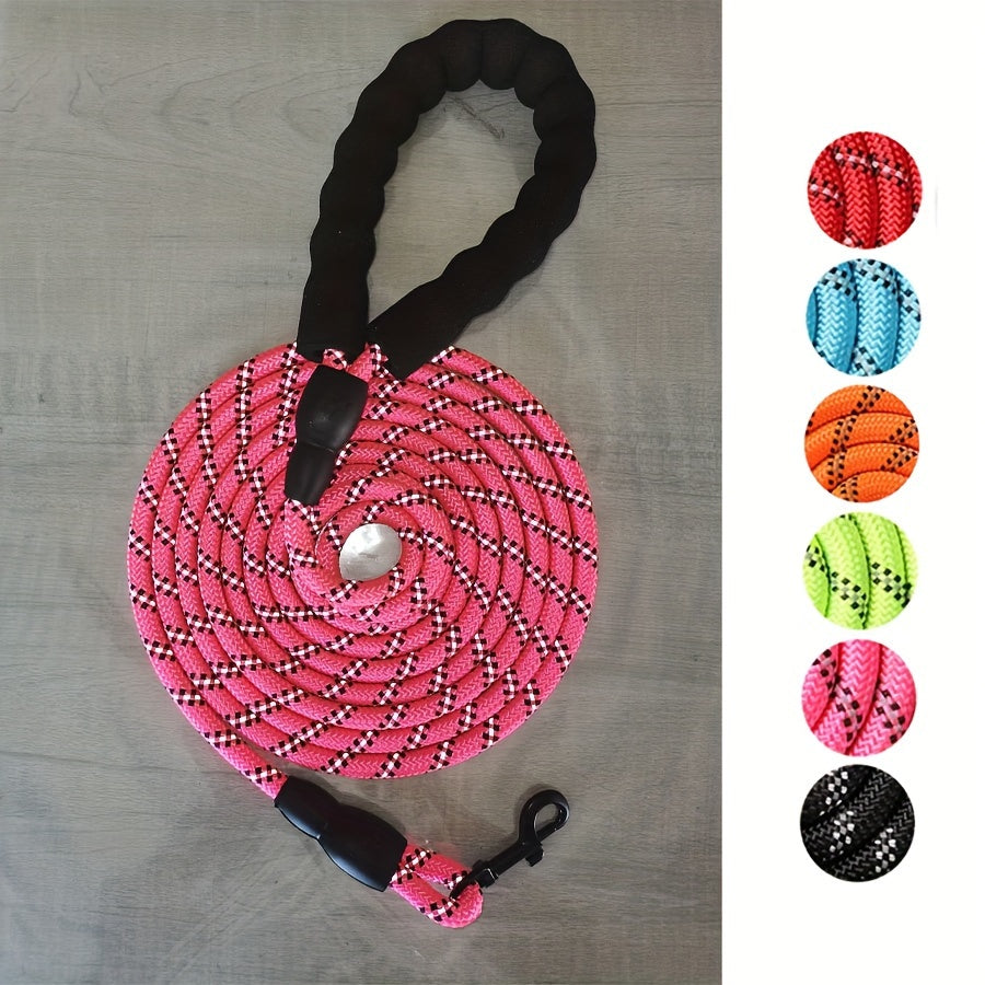 Guinzaglio Riflettente Rinforzato per Cani con Manico Imbottito – Durevole e Sicuro per Cani Potenti