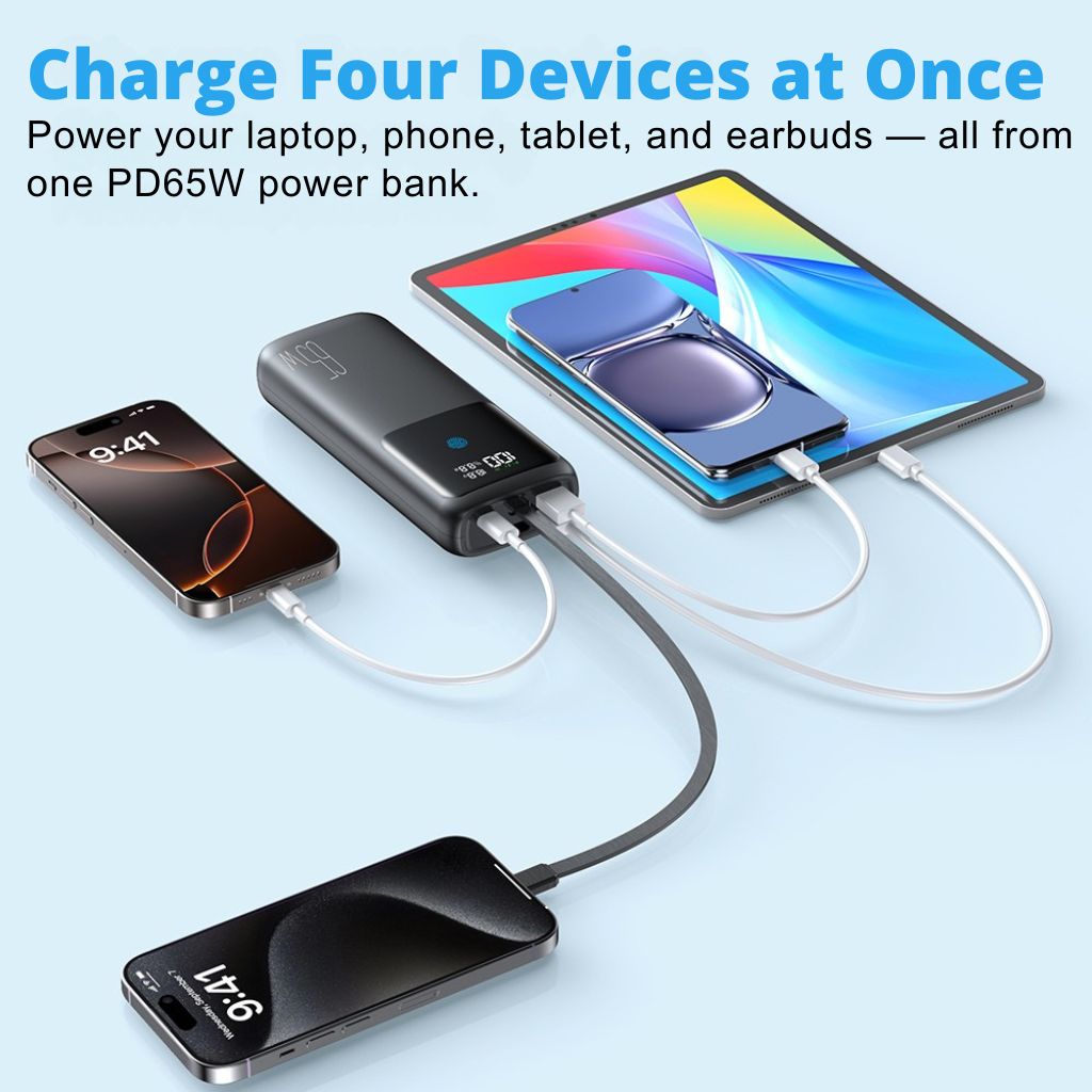 VoltMate Pro 65W – Powerbank Multicarica Smart con Display Touch