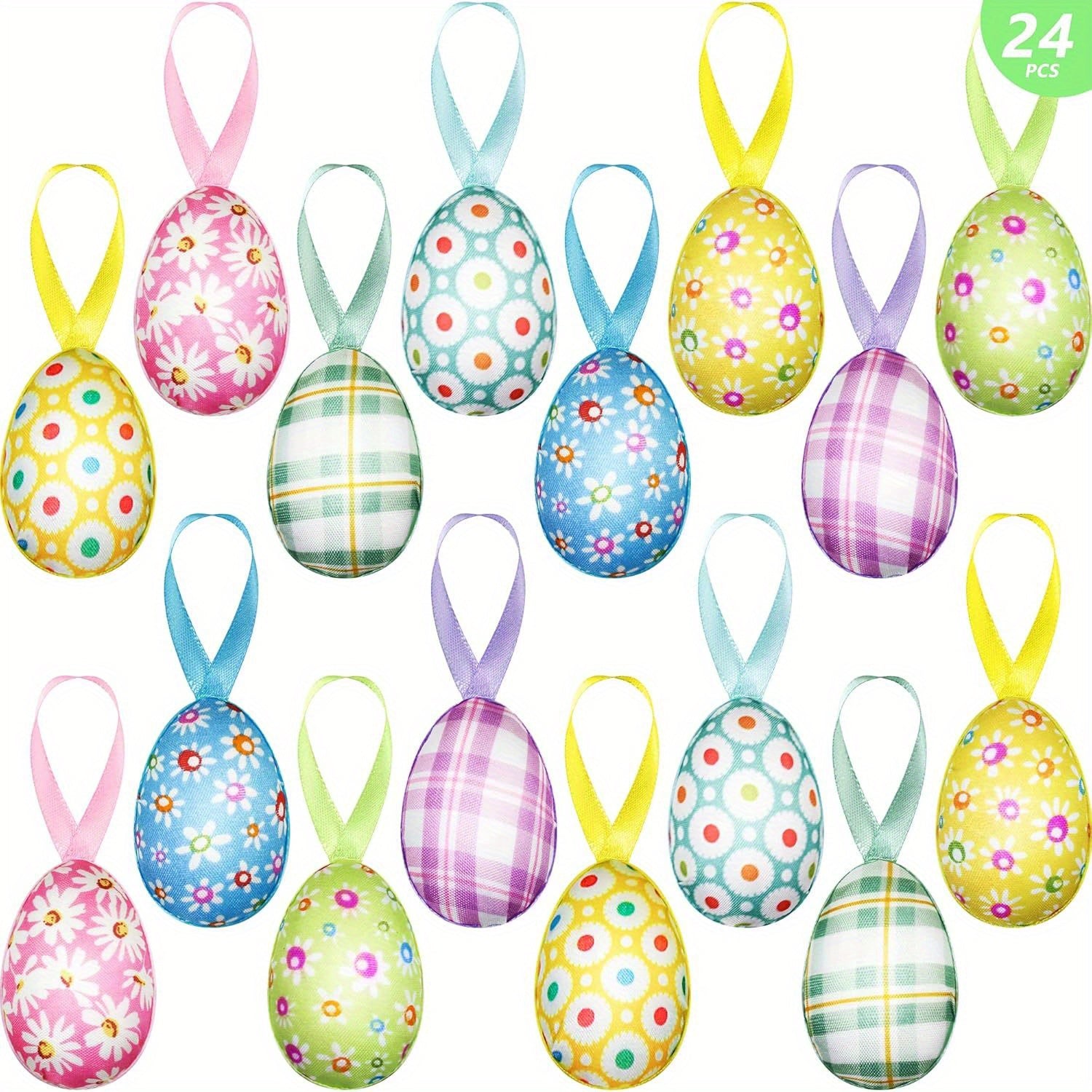 24 Pezzi Uova di Pasqua Colorate – Perfette per Decorazioni Pasquali e Feste Primaverili