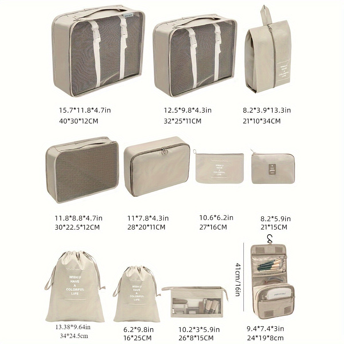 PackMate Set di Cubi da Imballaggio da 11 Pezzi – Organizza il Tuo Bagaglio