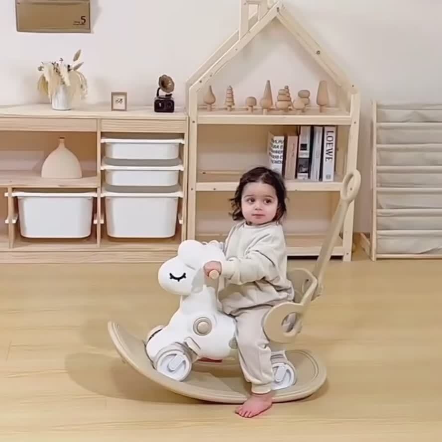 Gioco 2-in-1: Cavallo a Dondolo e Bicicletta per Bambini - Giocattolo Sicuro e Divertente