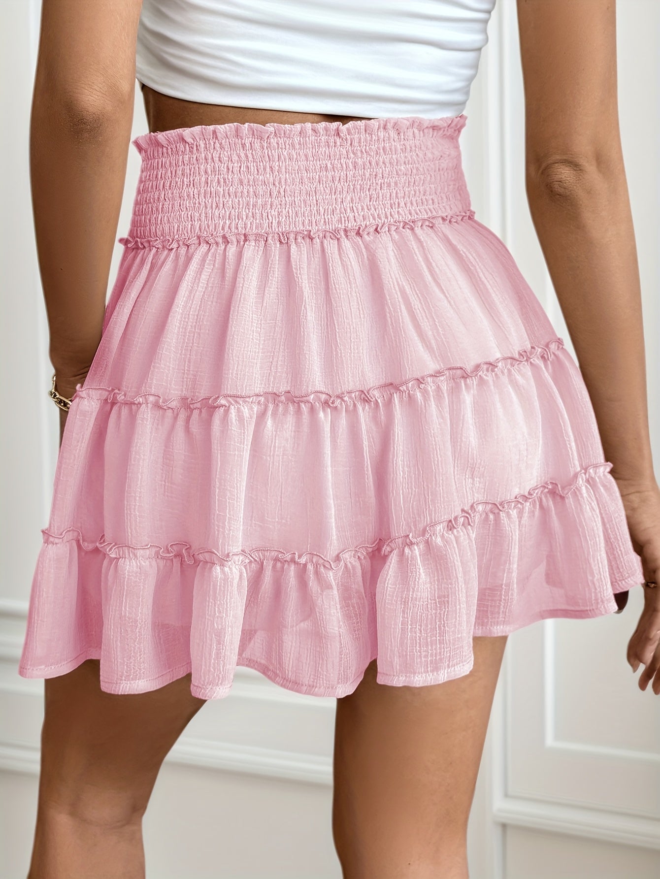 Mini Gonna Bohemien con Volant – Leggera e Confortevole