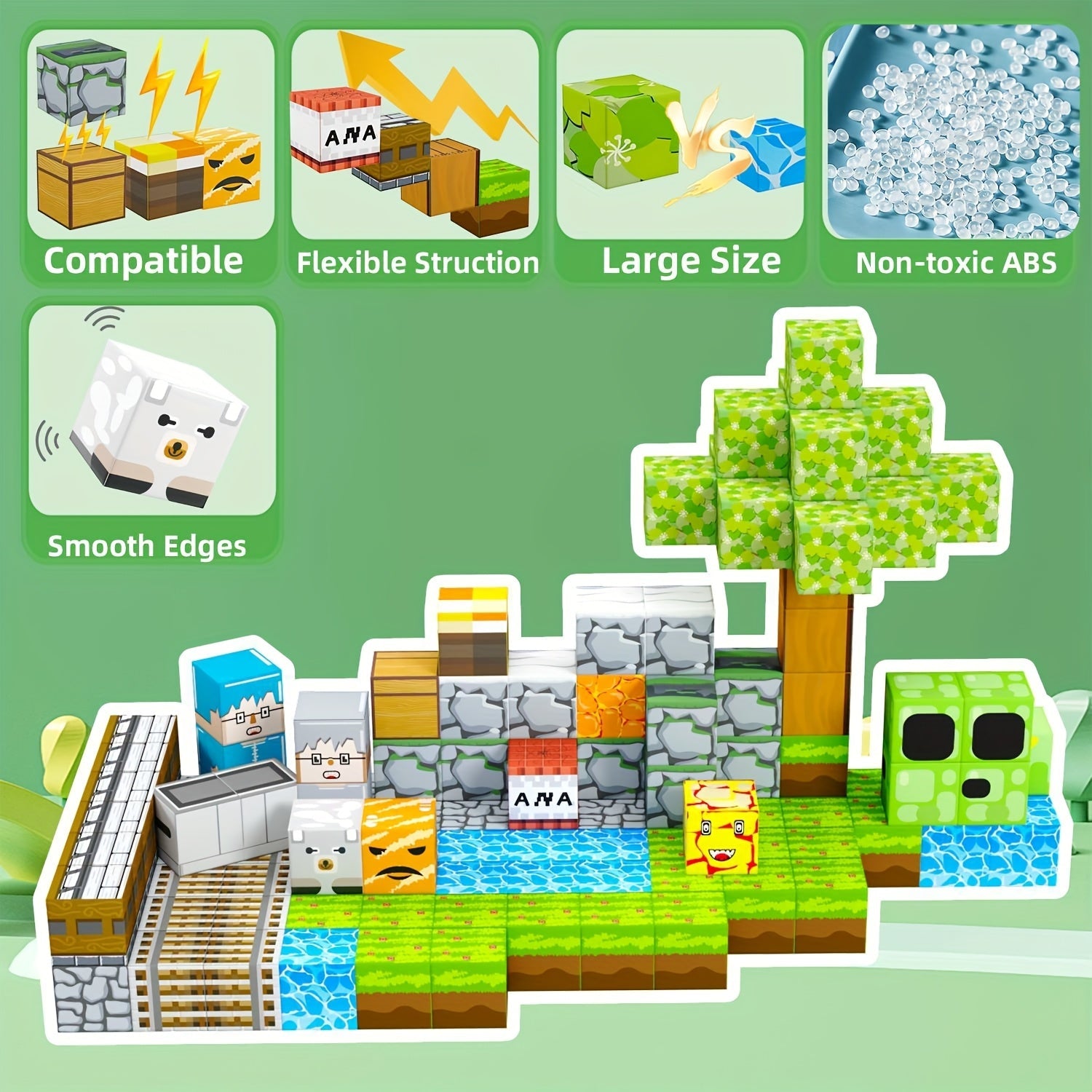 Set di Costruzione Magnetico - Creativo ed Educativo per Bambini