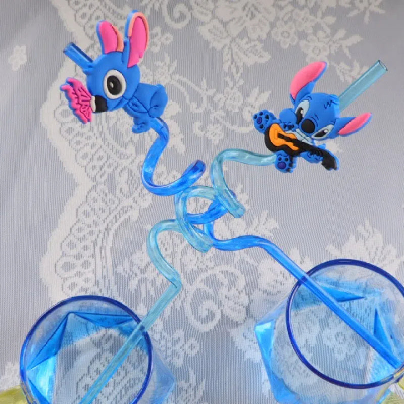 Set di Cannucce Riutilizzabili Stitch – 16 Cannucce Colorate per Feste e Compleanni