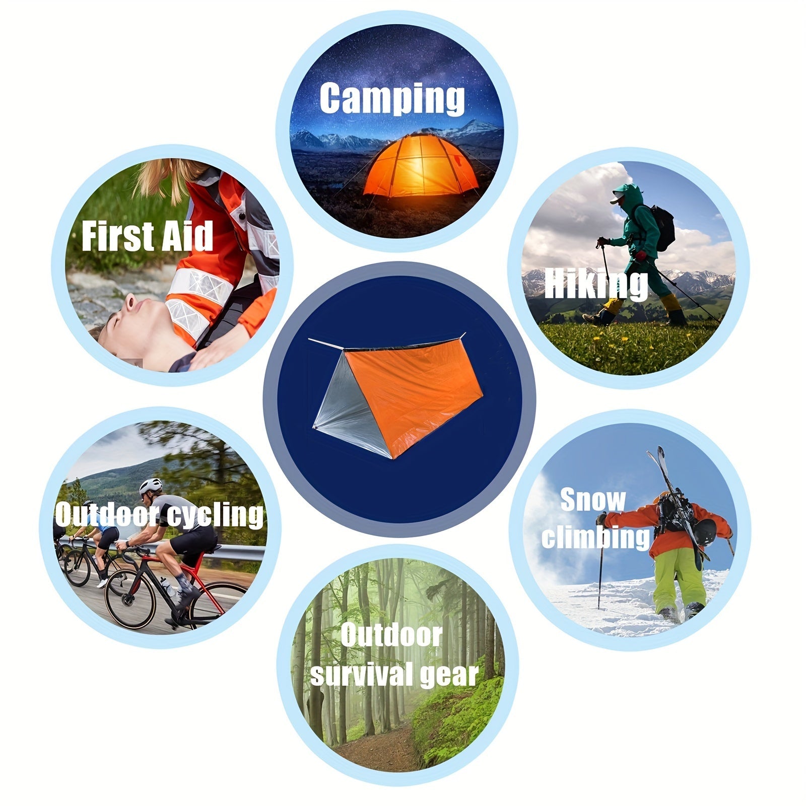 Tenda d'Emergenza Survivor - Tenda Impermeabile per 2 Persone