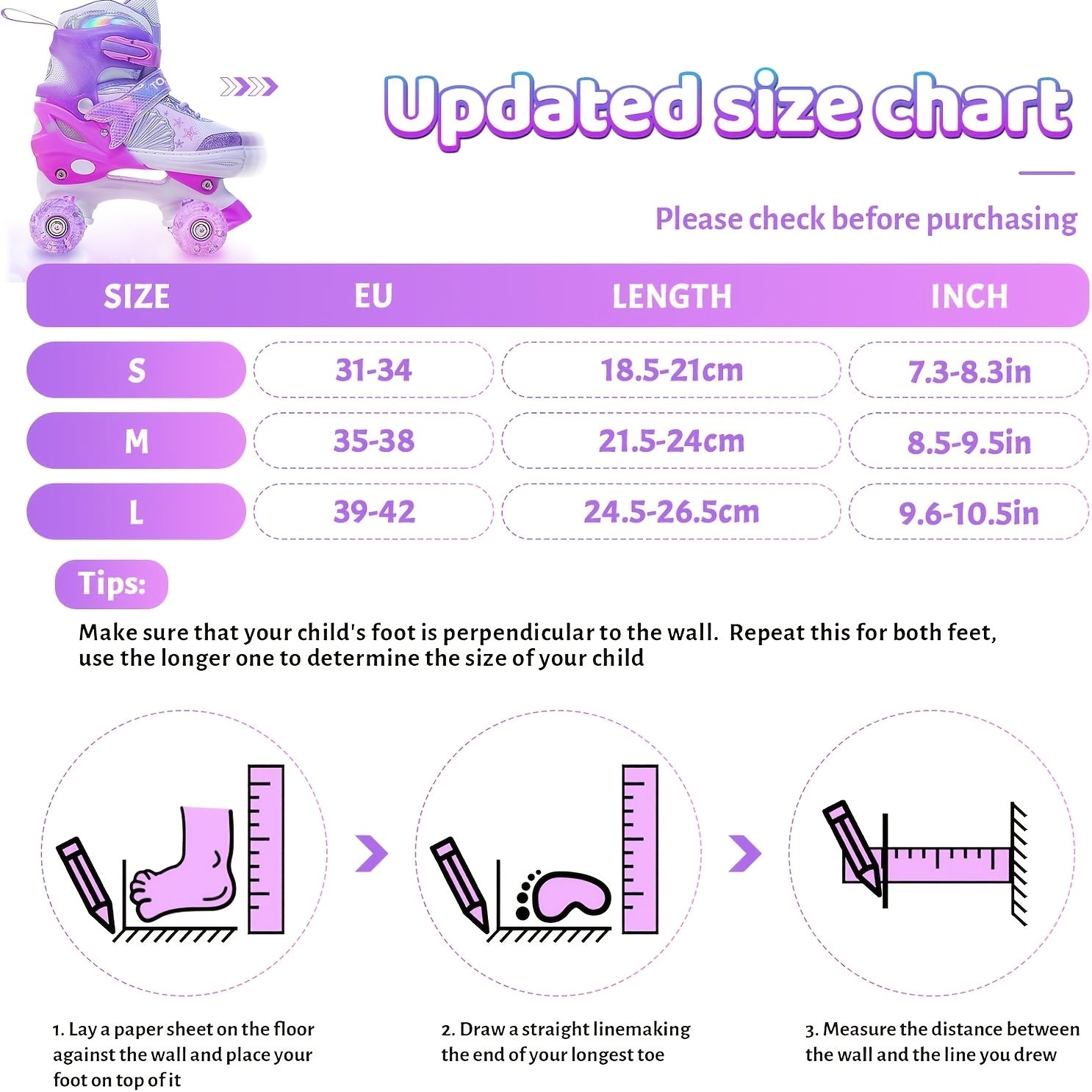 Patini Regolabili per Bambini – Motivo a Stella Glitterato con Ruote Luminescenti