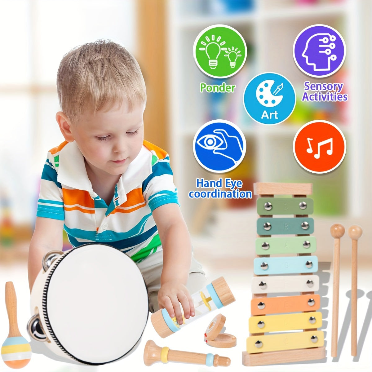 Set di Strumenti Musicali Educativi - Perfetto per lo Sviluppo Creativo