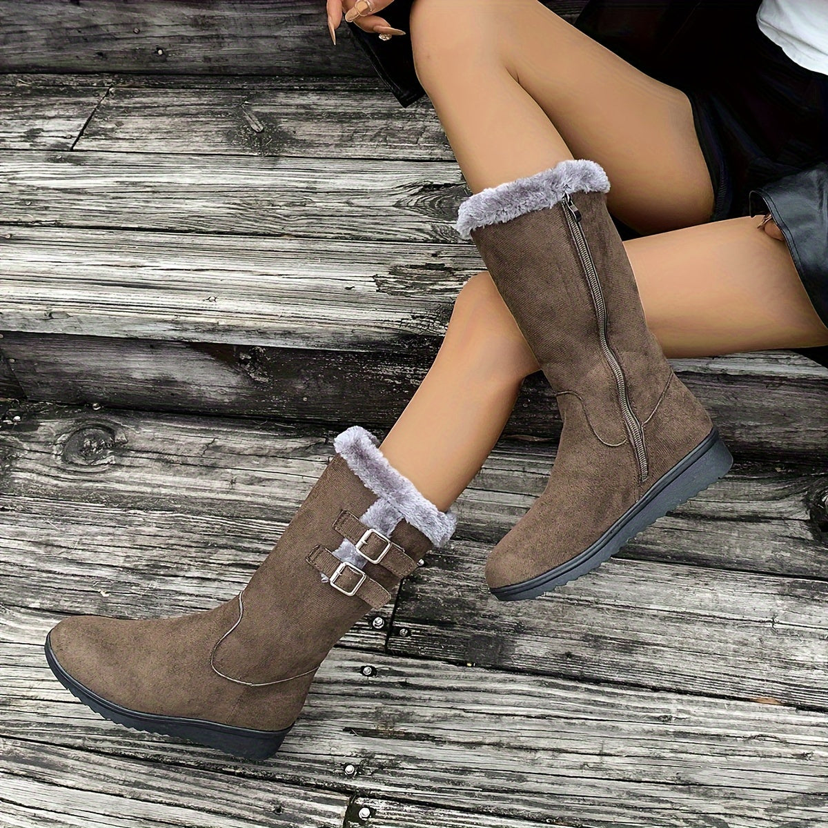 Stivali Fuzzy per Donne - Caldi e Stilos per Giornate Fredde