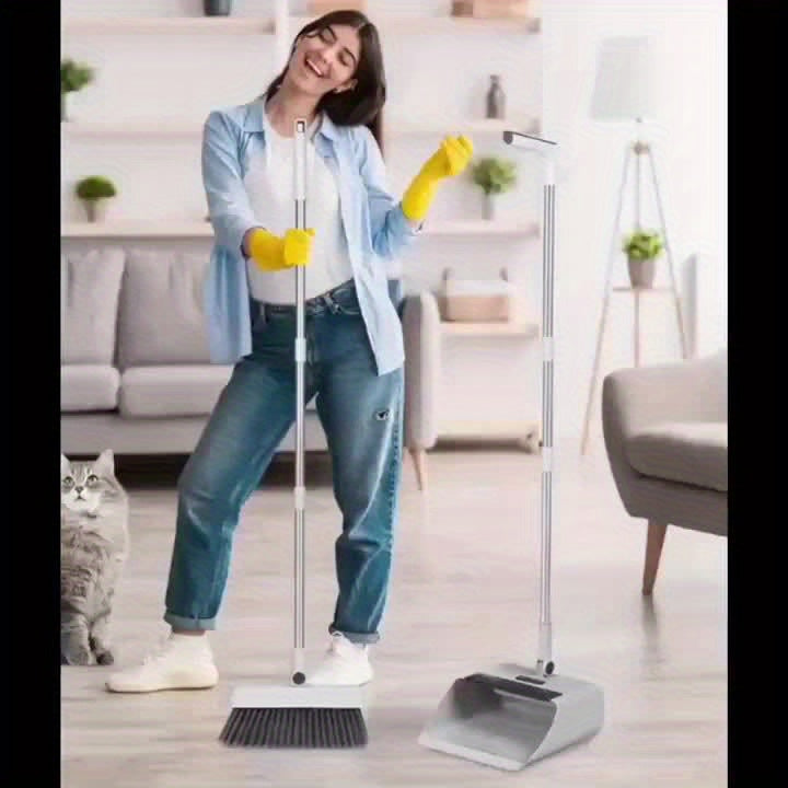Set di Scopa e Paletta 3-in-1 Pieghevole – Soluzione Pratica per Pulizie Veloci ed Efficienti