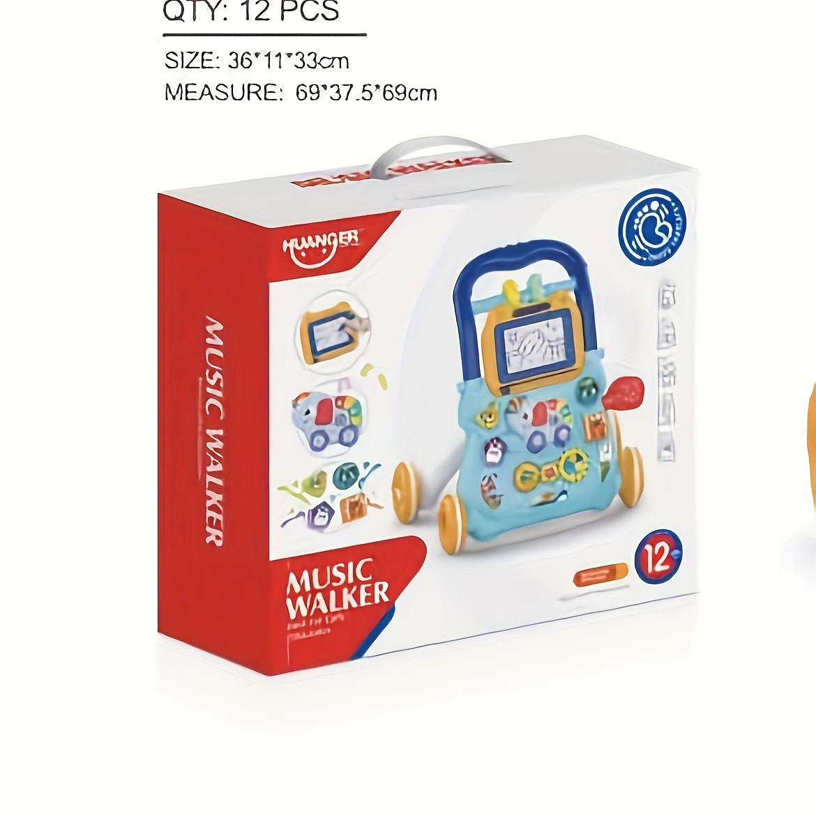 Passeggino Interattivo per Bambini - Per Divertenti Prime Passi