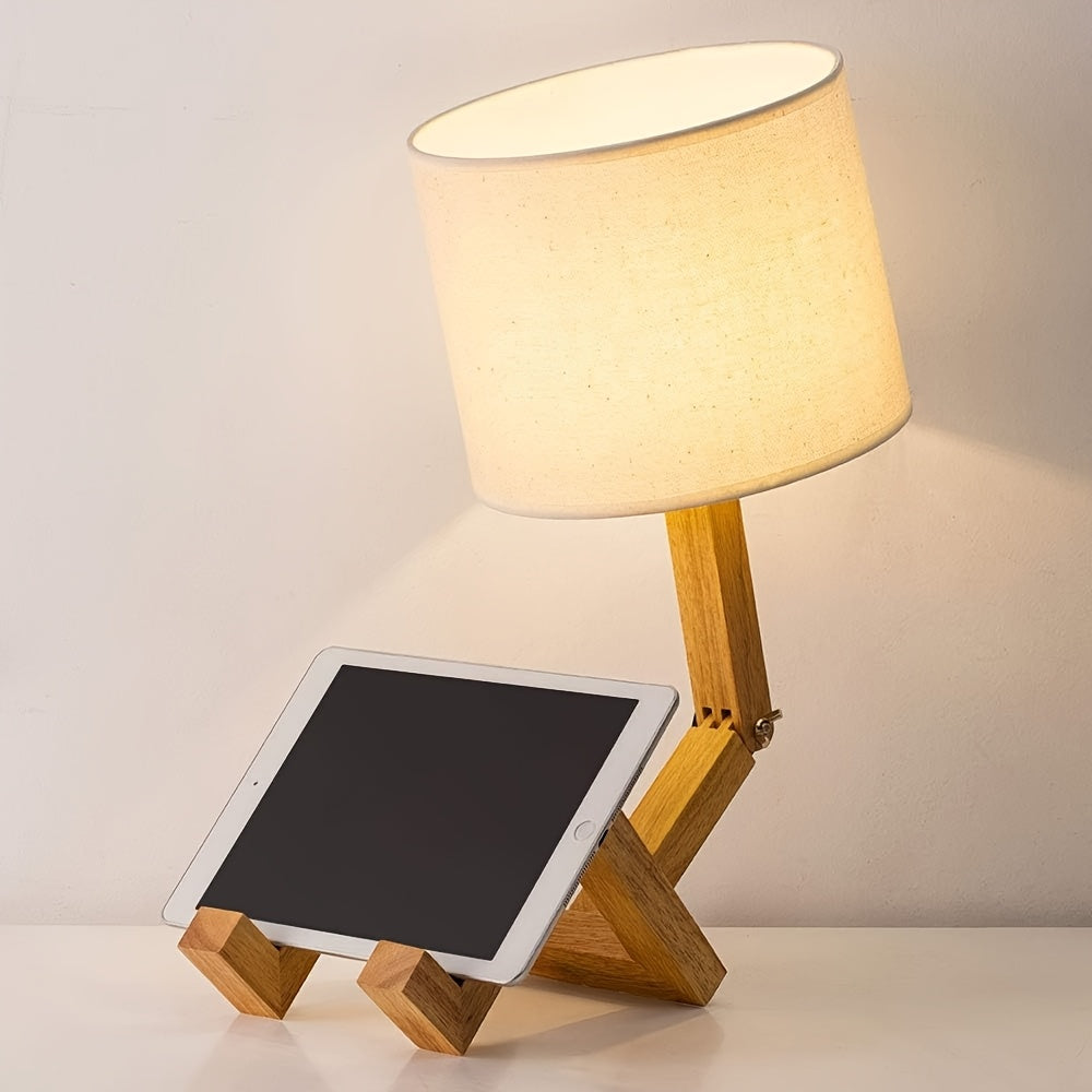 Lampada da Tavolo in Legno Moderna – Design Flessibile e Illuminazione Atmosferica