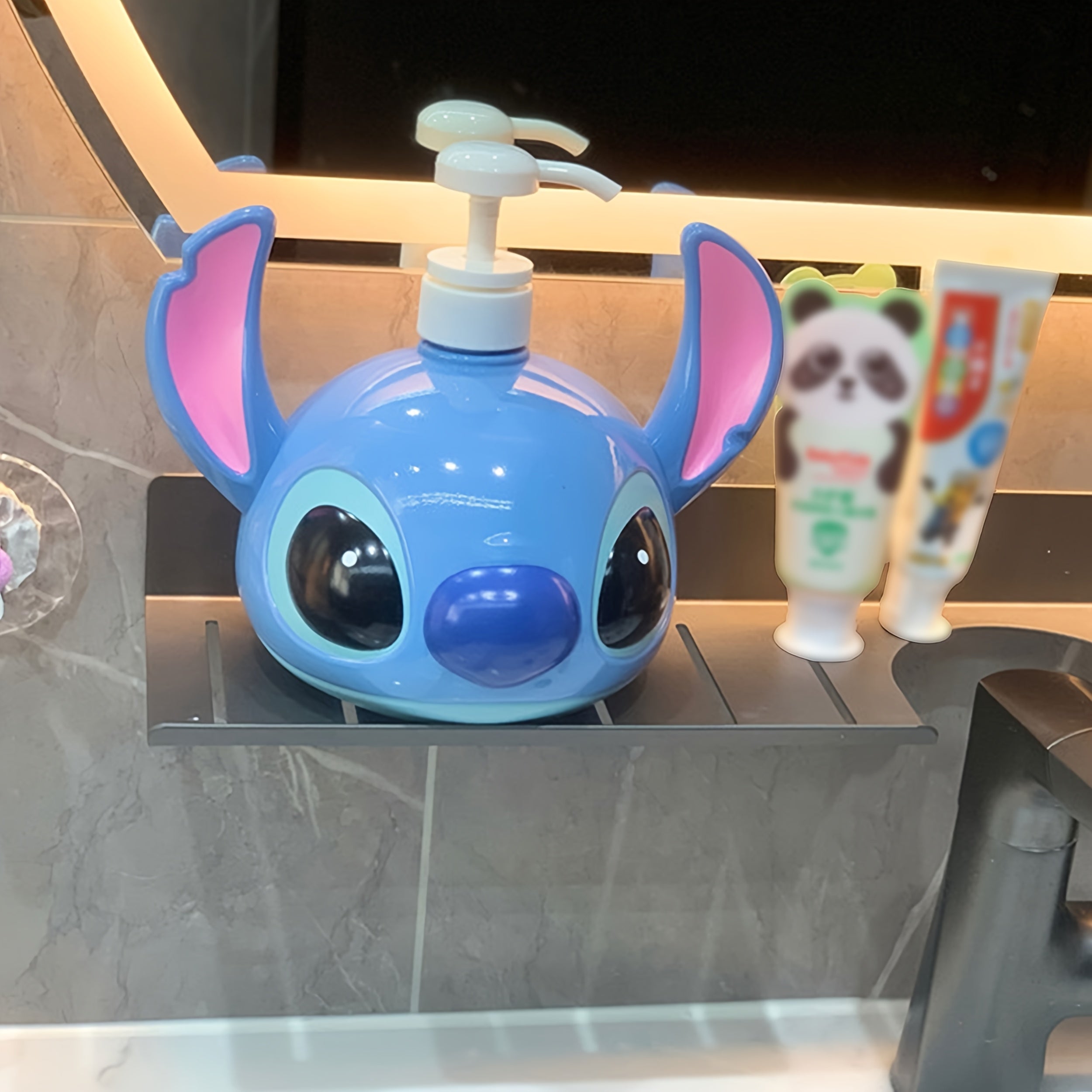 Dispenser per Shampoo in PVC Disney Stitch – Perfetto per Bagno e Cucina