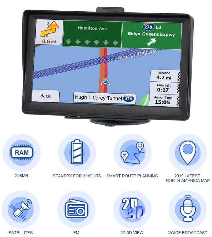 Sistema di Navigazione GPS da 7 Pollici – Guida Affidabile per Auto e Camion