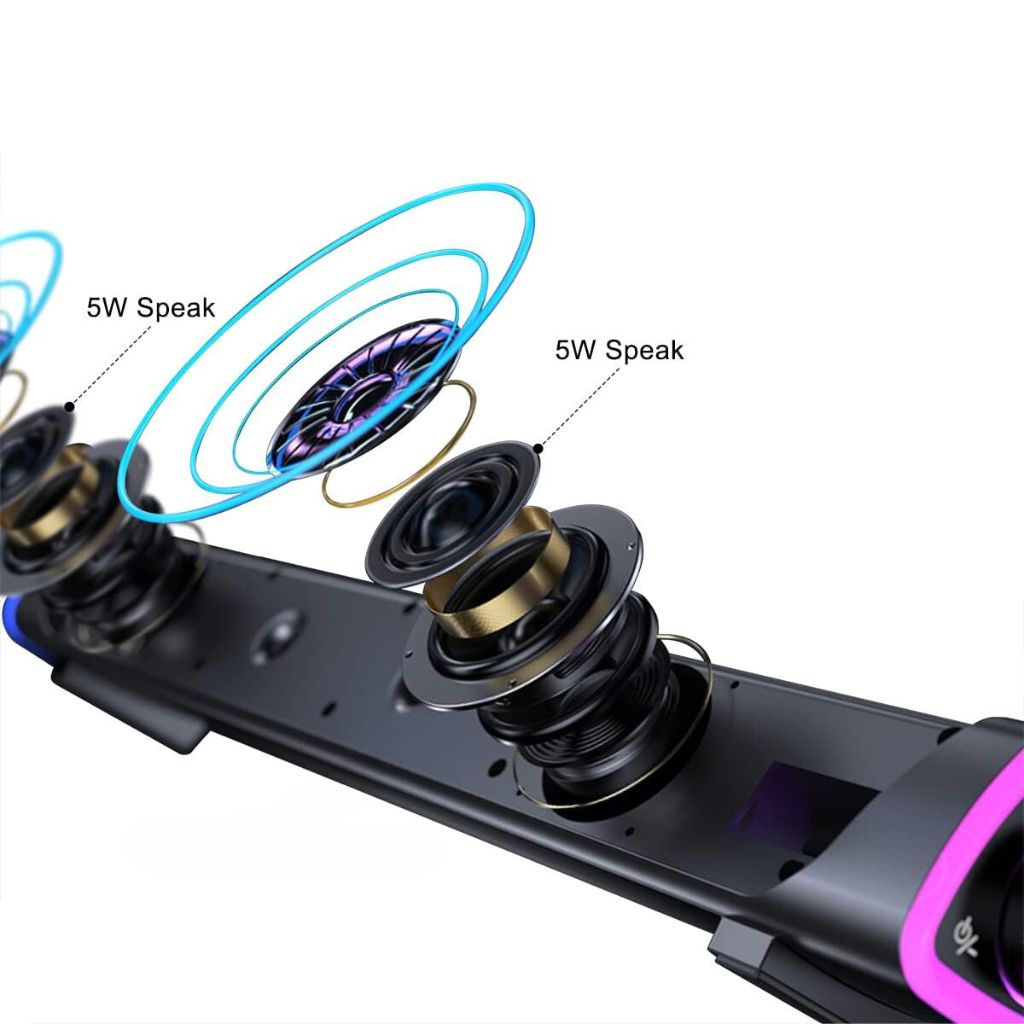 SonicBeam Gaming Soundbar – Suono Dinamico con Atmosfera LED