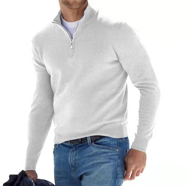 Pullover Classico con Zip – Essenziale Confortevole per Uomini