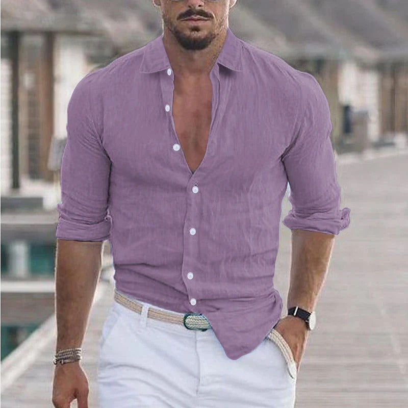 Camicia di Lino Breeze Luxe – Fresca e Confortevole per Uomini