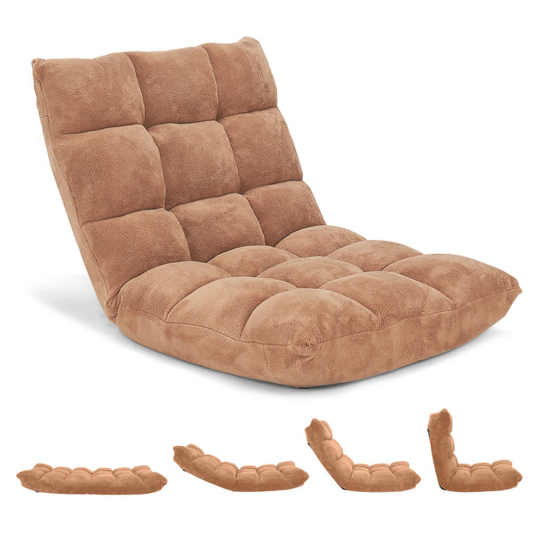 FlexiLounge 14 – Sedia a Terra Regolabile con Comfort Estremo