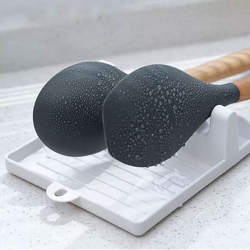 Supporto per Utensili da Cucina CleanPrep – Ripiano in Silicone Resistente al Calore con Base Antiscivolo