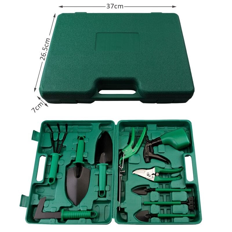 Set di Attrezzi da Giardino con Valigia – Kit Tutto-in-Uno per Lavori all'Aperto