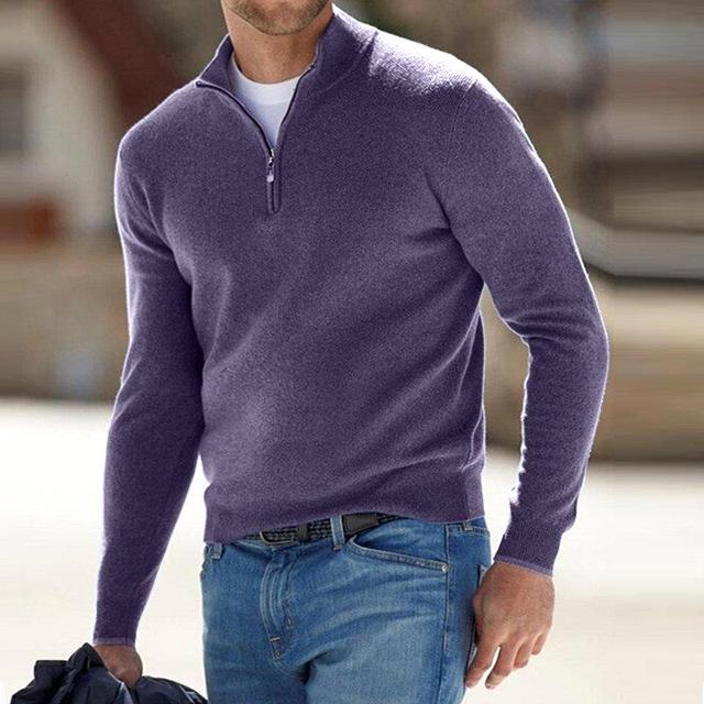 Pullover Classico con Zip – Essenziale Confortevole per Uomini