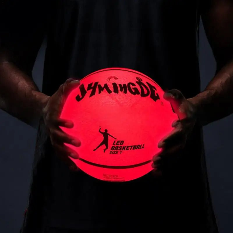 GlowBasket Pallone da Basket LED - Gioca al Buio, Brilla nella Luce