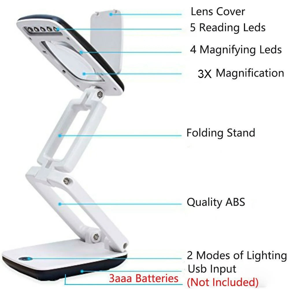 BrightView Lampada ingrandente – Lettura chiara e lavoro confortevole