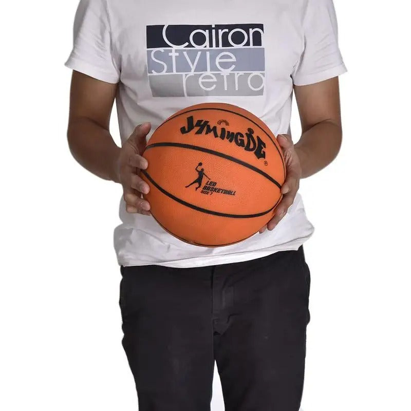 GlowBasket Pallone da Basket LED - Gioca al Buio, Brilla nella Luce