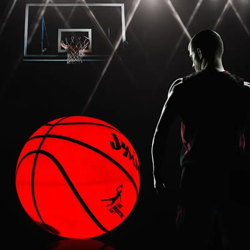 GlowBasket Pallone da Basket LED - Gioca al Buio, Brilla nella Luce