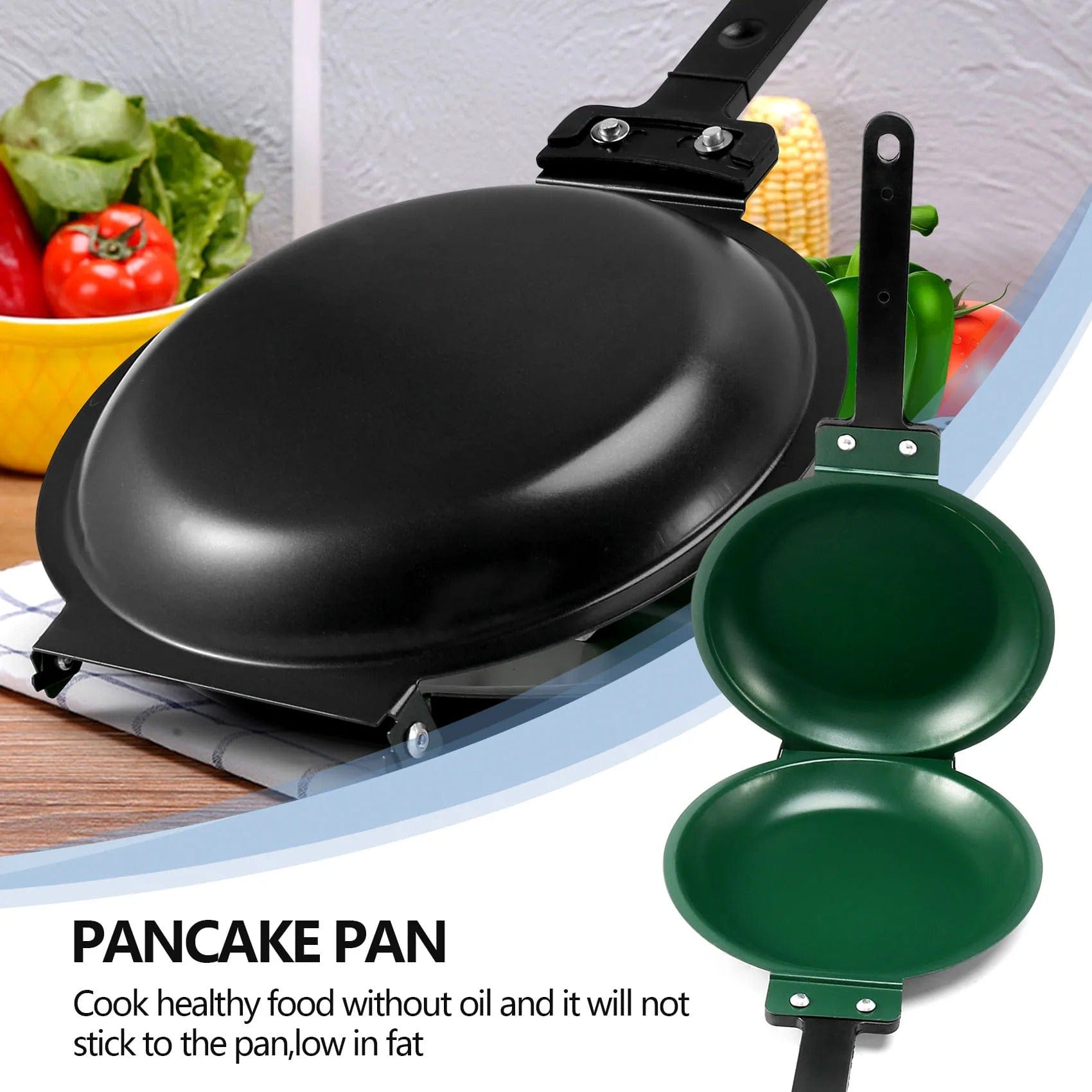 ChefCook - Padella antiaderente doppia faccia