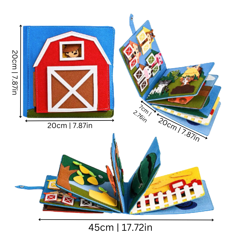 Libro di Stoffa Interattivo - Vita in Fattoria