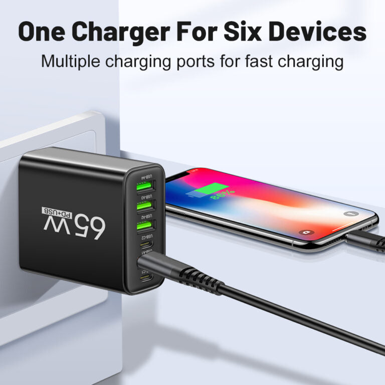 ChargePro Multi USB Caricatore – Veloce e Sicuro per Casa e Viaggio