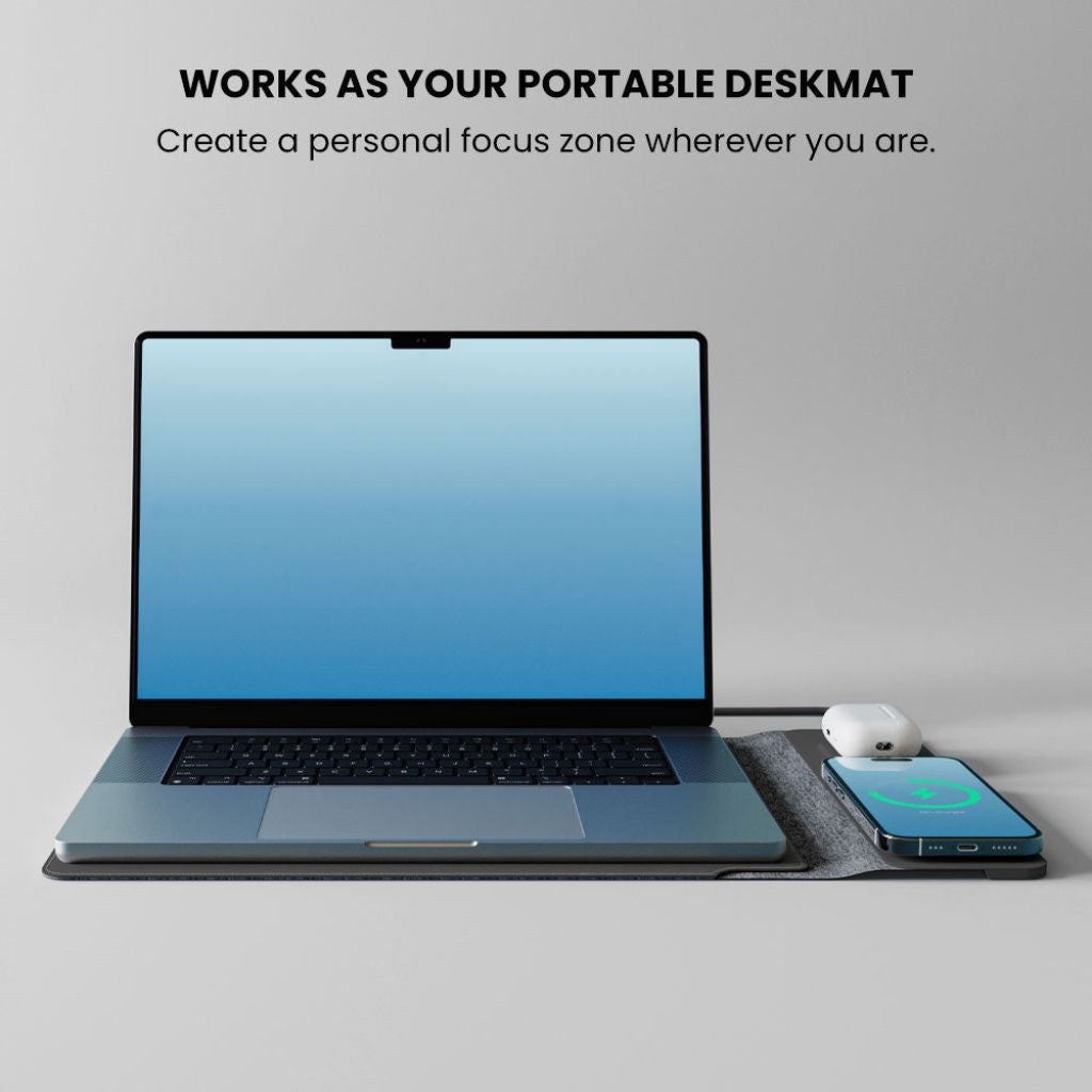 PowerDesk Sleeve – Custodia per Laptop Smart con Funzione di Ricarica Wireless