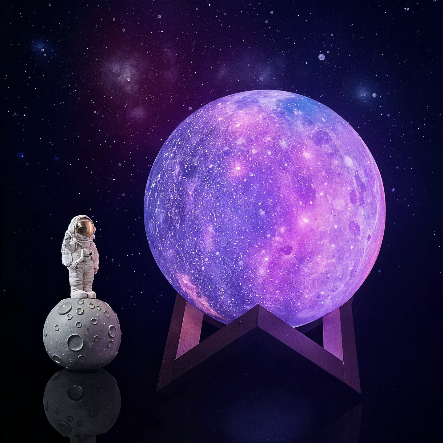 Lampada 3D a Forma di Luna con Magia dei Colori – Luce Atmosferica per Ogni Stanza