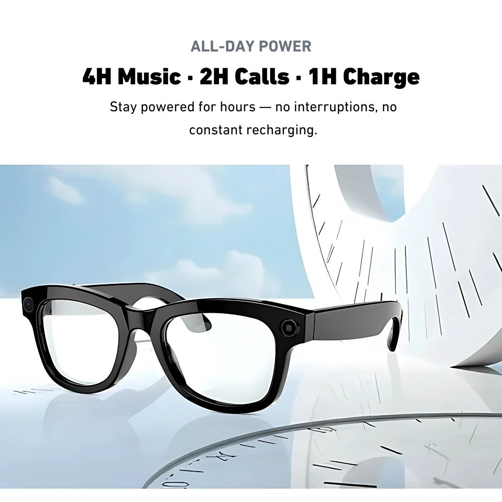 VisionX Smartglasses – Occhiali Intelligenti con Fotocamera e Audio in Design Elegante