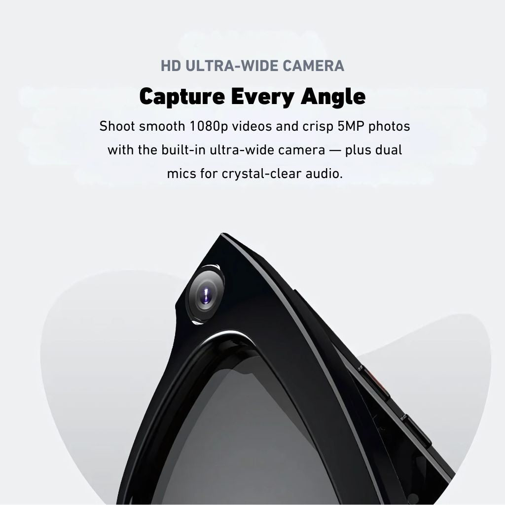 VisionX Smartglasses – Occhiali Intelligenti con Fotocamera e Audio in Design Elegante