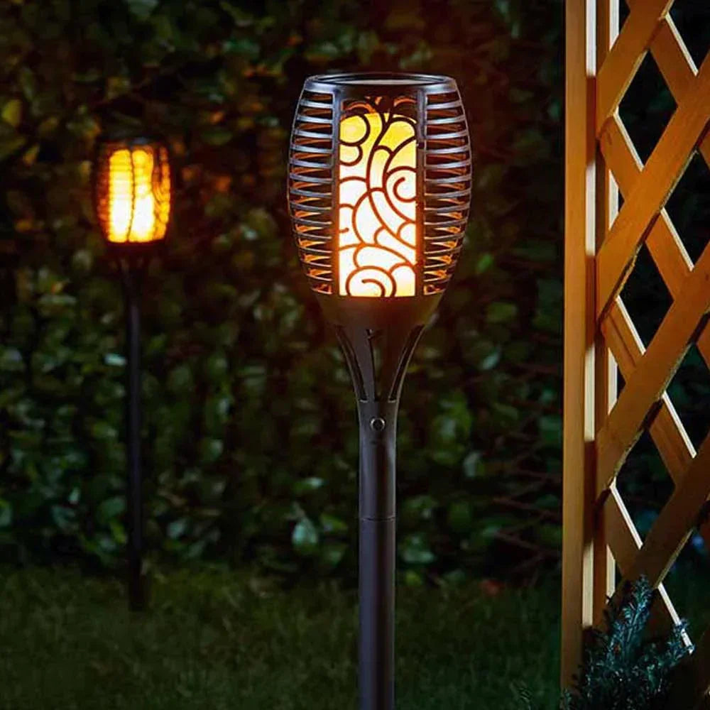 Fackele Solara da Giardino a Energia Solare – Illuminazione Magica a Fiamma per Esterni