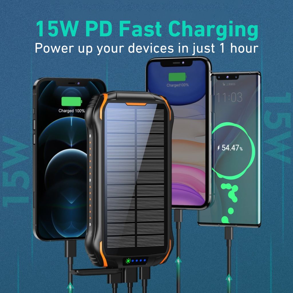 Powerbank Solare – Caricatore Portatile ad Alta Capacità