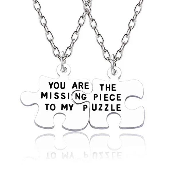 Pendente a Puzzle Mancante - Per il Vostro Perfetto Abbinamento per San Valentino