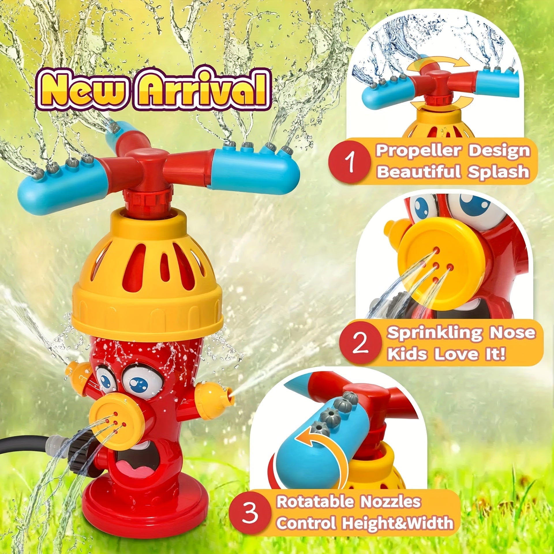Spruzzatore d'Acqua a Forma di Idrante – Divertimento e Rinfresco per Bambini