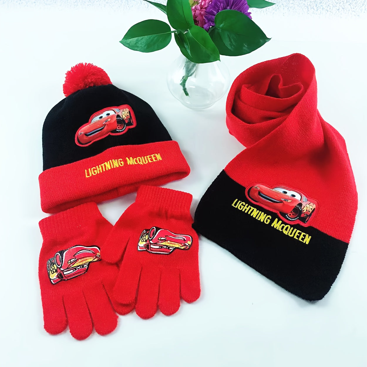 Set Invernale per Bambini – Cappello, Guanti e Scarf Set con Personaggi dei Cartoni Animati