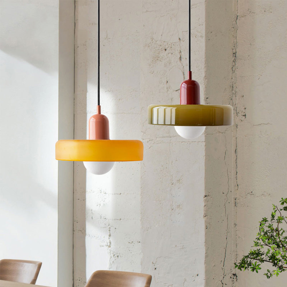 ColorLoop Pendant – Lampada a sospensione artistica in stile Bauhaus con luce calda