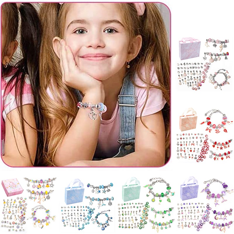 Set di Braccialetti Fai-da-Te per Bambini - Crea Tu Stesso Gioielli Allegri