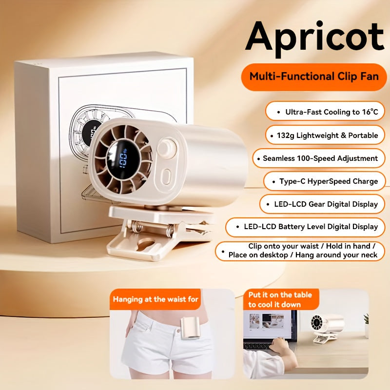 BreezeClip Mini Ventilatore – Raffreddamento Potente, Ovunque e Sempre