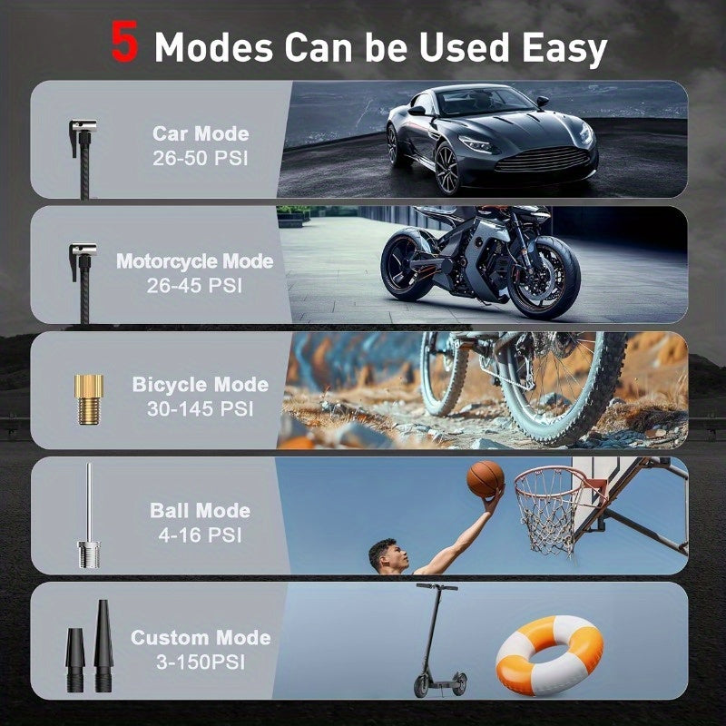 AirSmart Pompa per Pneumatici Portatile – Compatta ed Efficiente