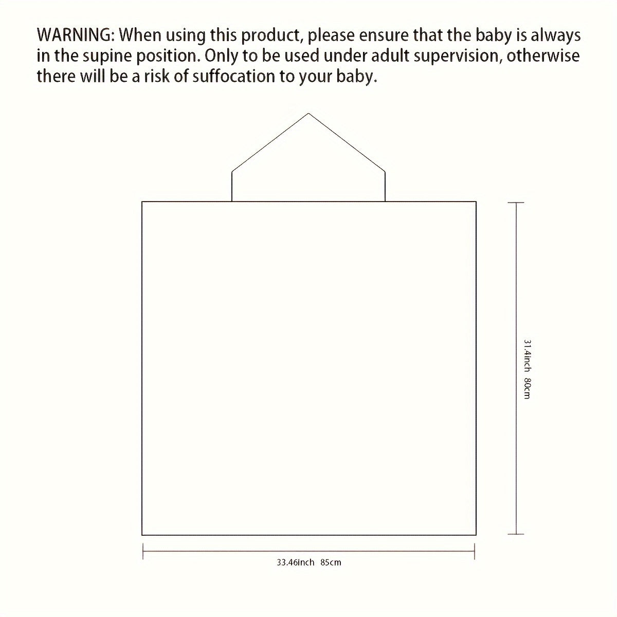 CuddleMe Coperta per Bambini – Coperta Multifunzionale con Strisce Khaki per Neonati